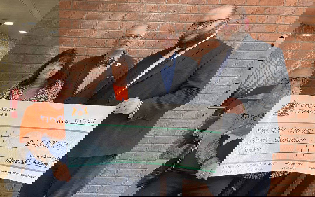 2024-25 Mayor of Kidderminster raises over £4,500 for Motor Neurone Disease Association!