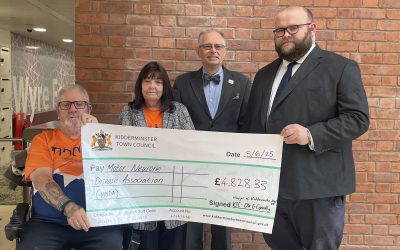 2024-25 Mayor of Kidderminster raises over £4,500 for Motor Neurone Disease Association!